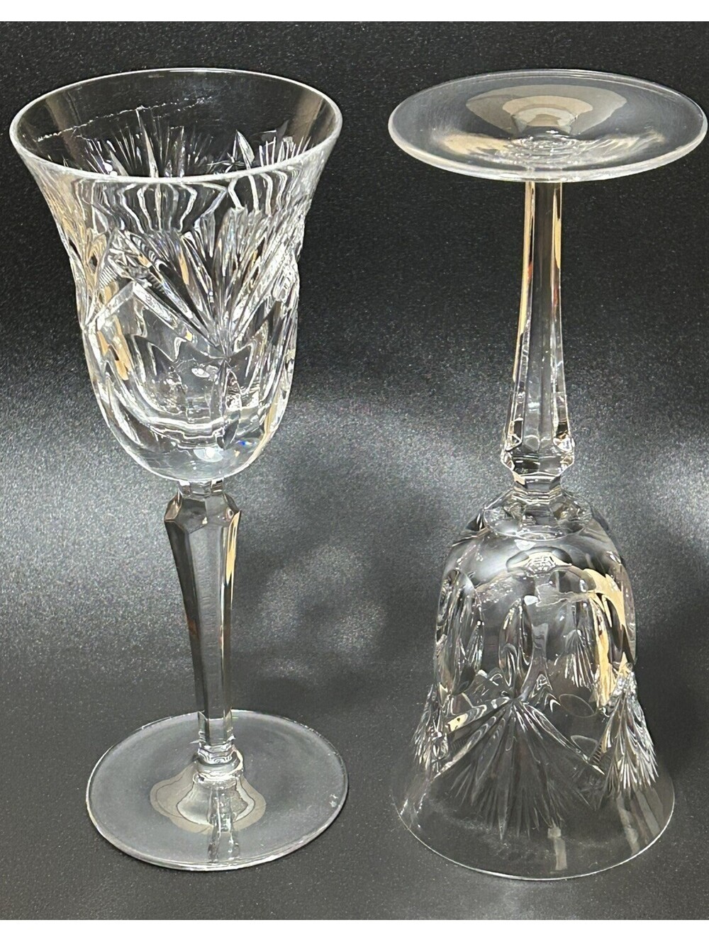 Vintage Set of 2 Nachtmann Andernach Crystal Bohemian Champagne Glasses 1960’s
